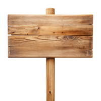 A clear wooden signpost on a transparent backdrop, ideal for customization png