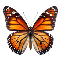 Vibrant monarch butterfly with wings spread png