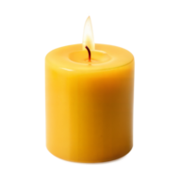 A single yellow candle burning calmly png