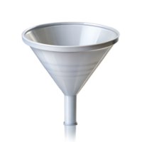 A shiny metal funnel ready for use png