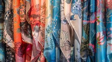 As if plucked from a dream these silk scarves add a touch of fantasy to the collections display photo