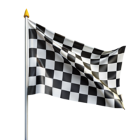 A checkered racing flag fluttering in the breeze png