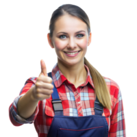 Confident female with a positive gesture png