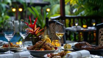 As the music intensifies the heat from the y Caribbean dishes served on the patio only adds to the fiery atmosphere of the evening photo