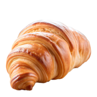 A delicious, flaky croissant isolated on transparent png