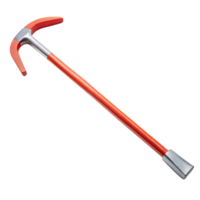 Professional red and silver hammer isolated on transparent png