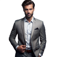 A well-dressed man with a professional stance png