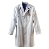 White lab coat and stethoscope ready for a healthcare professional png