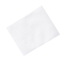 superiore Visualizza di piegato fazzoletto di carta carta o tovagliolo carta isolato con ritaglio sentiero nel file formato png