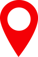 location pin icon on transparent. map address location pointer. map point symbol. red pin point. map pin sign. png