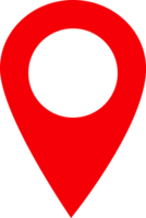 location pin icon on transparent. map address location pointer. map point symbol. red pin point. map pin sign. png