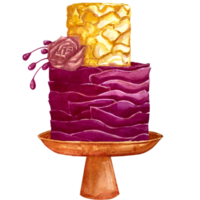 waterverf bruiloft cakes klem kunst reeks png