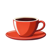 taza de cafe rojo png