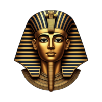 egyptian pharaoh mask on transparent background png
