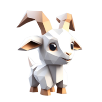 Low Poly Goat png