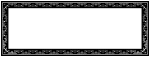 Black frame for name tag Vintage line prayer frame pattern for decoration. png