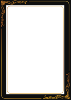 Elegant gold and black frame For inserting pictures gold edged ornament vintage lines and angles transparent background png