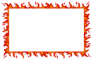 marco caliente fuego ardiente frontera caliente foto marco png
