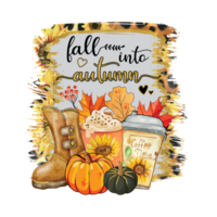 Fall into autumn Fall Sublimation png