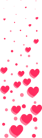 kärlek gillar hjärtan. reaktion och respons för social media. flygande emoji ström. symboler strömma för uppkopplad Diagram. png