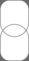 esboço estético Projeto quadro. mínimo moderno gráfico. abstrato oval arco. geométrico na moda placa. png