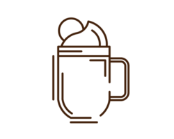 café hielo vaso icono png