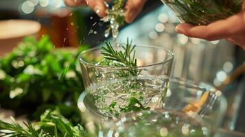 The room is filled with the aroma of freshly squeezed juices and muddled herbs wafting from the preparations for the next cocktail photo