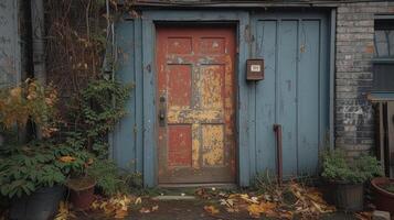 A timelapse sequence showing the entire restoration process of a vintage door from stripping to refinishing in just a few seconds photo