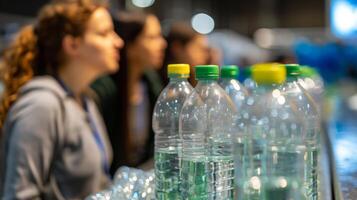 asistentes a el reciclaje taller compartir consejos y trucos para haciendo Respetuoso del medio ambiente opciones y reduciendo residuos en su diario vive foto