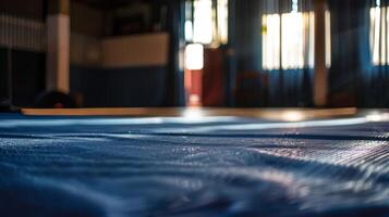 A stage set up for a selfdefense workshop teaching attendees practical skills for protecting their physical and emotional wellbeing photo