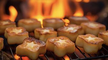 estos encantador A la parrilla queso picaduras son no tu promedio bocadillo. hecho con amor y conformado dentro cautivador estrellas y corazones ellos son el Perfecto mordedura a disfrutar mientras abrazo foto