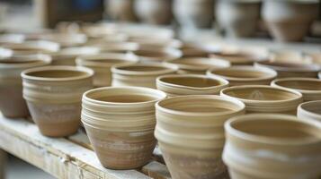 Recycled packaging materials are used to ship the finished pottery reducing the carbon footprint of each piece. photo