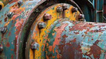 A massive drum roller covered in decades of wear and tear offers a unique photo opportunity for visitors as they imagine the projects it once helped build