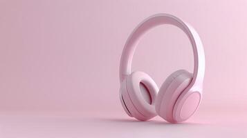 Blank mockup of versatile headphones that can be used as both onear and overear depending on preference. photo