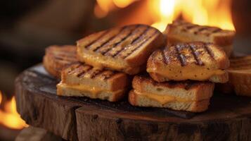 These mini grilled cheese sandwiches are a feast for the eyes and the taste buds. Their fun shapes reminiscent of childhood nostalgia make them a playful addition to any gatherin photo