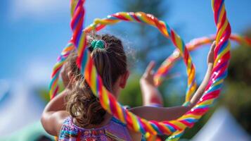 el isla música y comida festival es un familiar evento con ocupaciones para niños y adultos igual tal como hula aro concursos y tradicional isla juegos foto