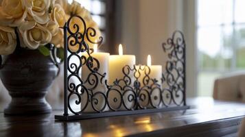 Whether p on a mantel coffee table or dining table the Ornamental Candle Screen adds a touch of enchantment to any room. 2d flat cartoon photo