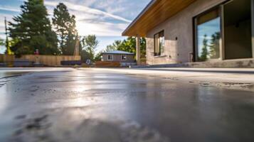 The end result is a flawlessly smooth slab of concrete a testament to the hard work and expertise of the dedicated construction team photo