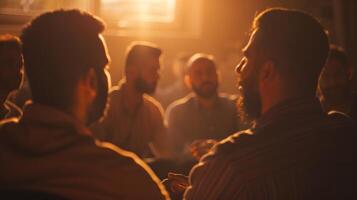 As the workshop comes to a close the men gather in a circle to share their thoughts and reflections on the experience grateful for the opportunity to express themselves through painting photo