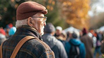 The hustle and bustle of an estate sale with buyers eagerly lining up to purchase their desired items and sellers diligently managing the event a symbol of thoughtful downsizin photo