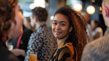 A networking event where freelancers focus on making genuine connections and supporting each others work photo