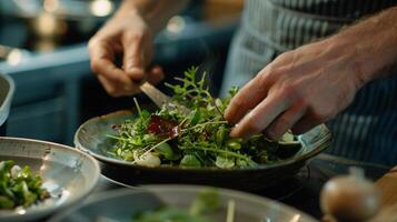 The demonstrator showcases how simple and straightforward cooking with local ingredients can be encouraging the audience to try recreating the dish at home photo