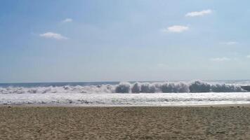 Awesome huge big surfer waves at beach Puerto Escondido Mexico. video