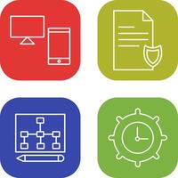 devices and private document Icon vector