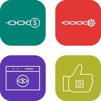 link sales and link optimization Icon vector