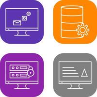 digital marketing and database management Icon vector