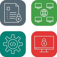 confidentiality and company network Icon vector