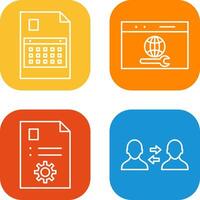 content planning and web support Icon vector