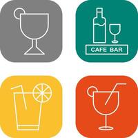 bebidas café y Jerez icono vector