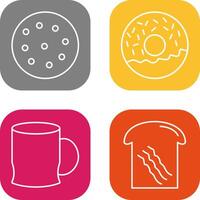 cookie and doughnut Icon vector